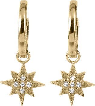 Jacques Lemans  SE-O179I Damen Ohrstecker Ohrringe Sterlingsilber vergoldet mit weißen Topaz